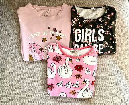 3 Langarmshirts Mädchen, Gr. 122-128