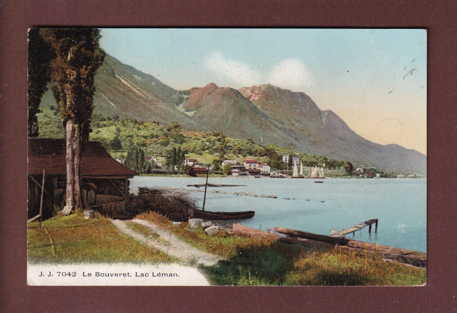 Cartoline postali: LE BOUVERET - 1909 – Usato da Pully venduto da nicecards