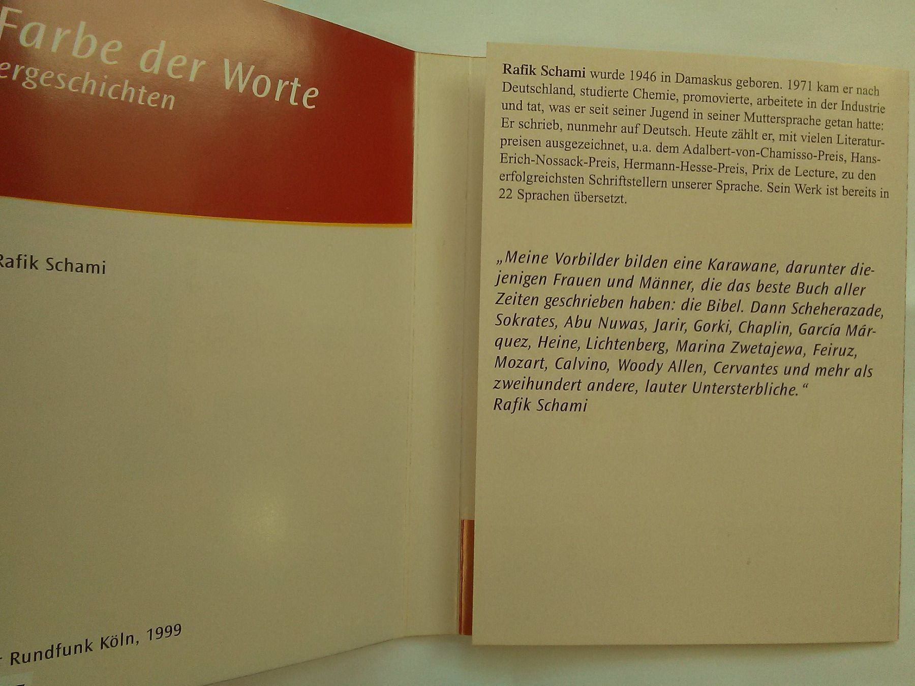Musicassette: Die Farbe der Wörter - Kalendergeschichten – Usato da St.Galllen venduto da elkaphone 4