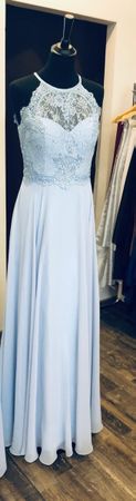Elegantes Sommerkleid, hellblau, Spitze, Gr. 38 NEU