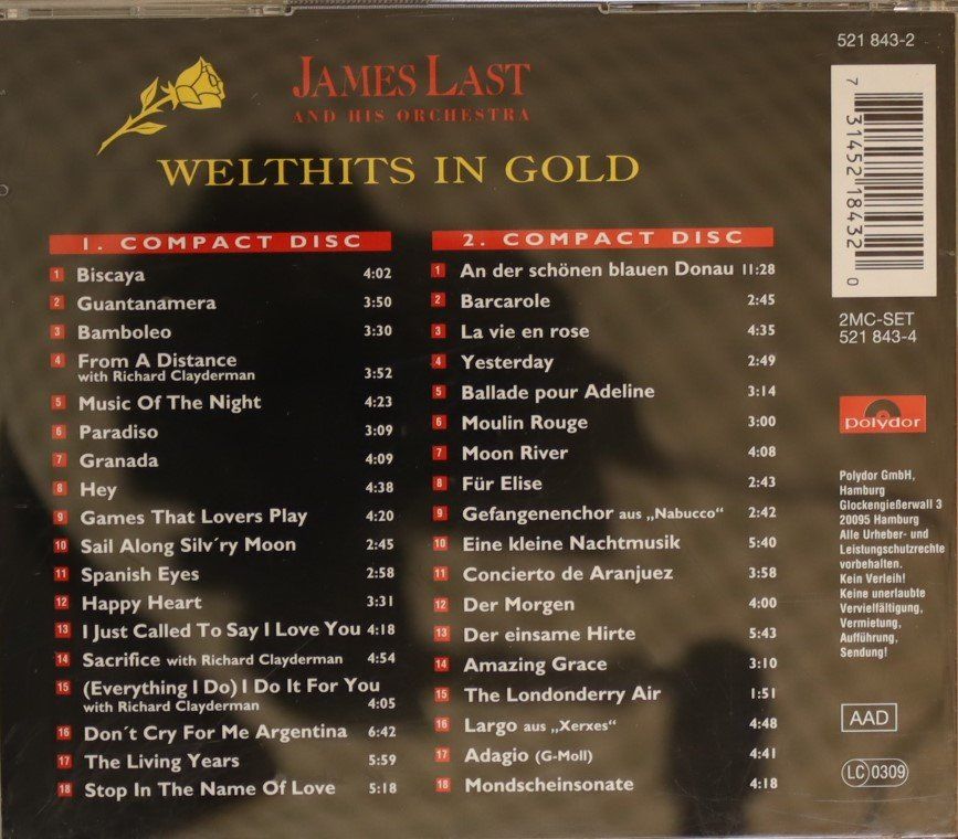 CDs: James Last - Welthits In Gold – Gebraucht aus Luzern von CONTENTI 2
