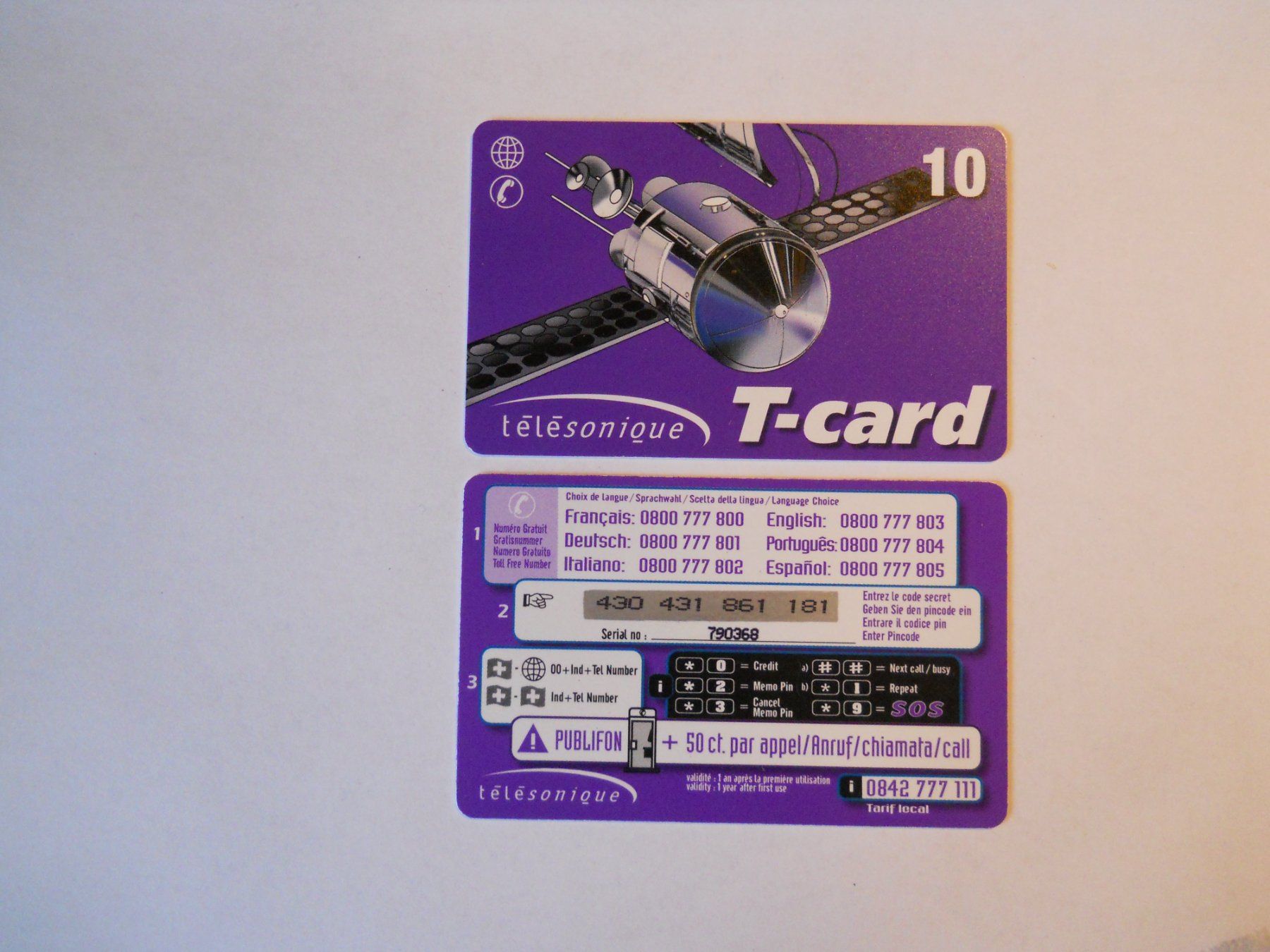 Telefon- & Taxkarten: T-card 10 telephonique  PUBLIFON – Gebraucht aus Boningen von FrediP