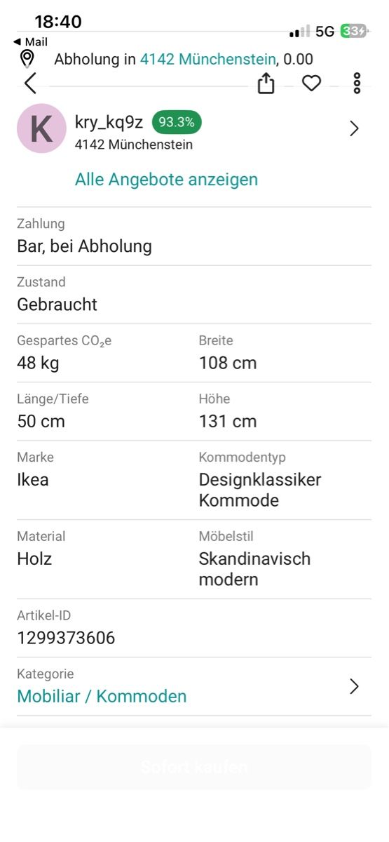 Ikea Commodes: IKEA Hemnes Kommode, 6 Schubladen, neuwertig – Neuf (Voir description) à Basel par len_hx7l 5