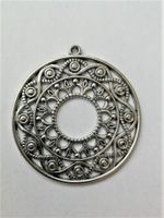 Anhänger Metall Rosettenring 48x45mm