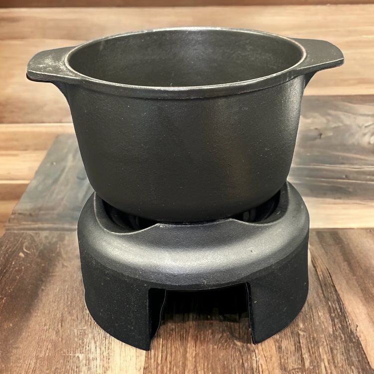 Service à fondue Nomar en Fonte Émaillé Rouge