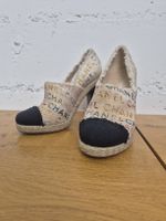 Escarpins Chanel logo multicolore toile taille 38.5