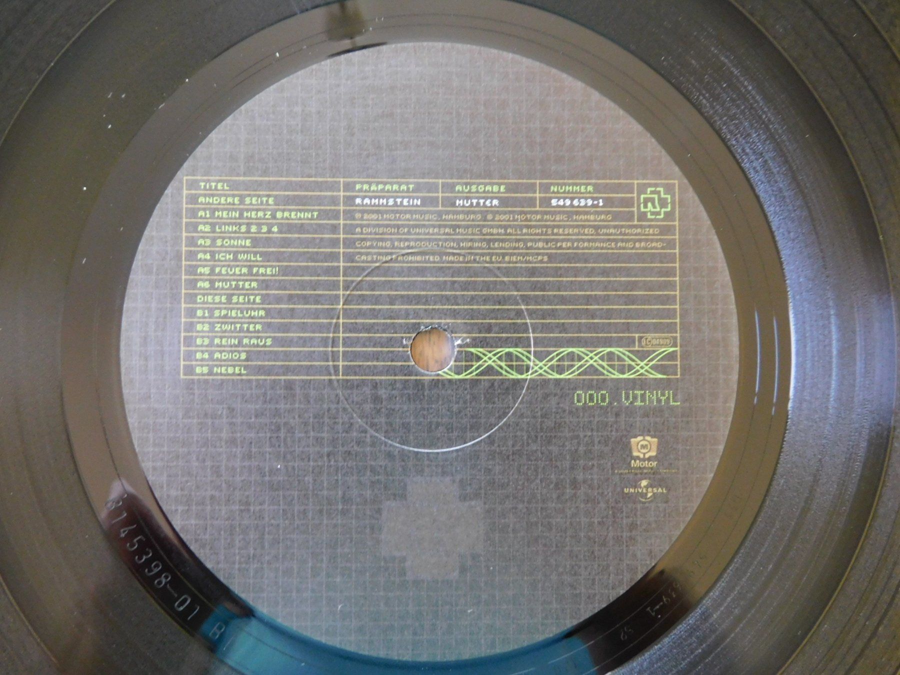 Dischi in vinile: Rammstein – Mutter - Original 2001 – Usato da Emmenbrücke venduto da Dickens 3