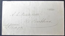 1877 Brief ohne Marke von Lussy nach Ecublens