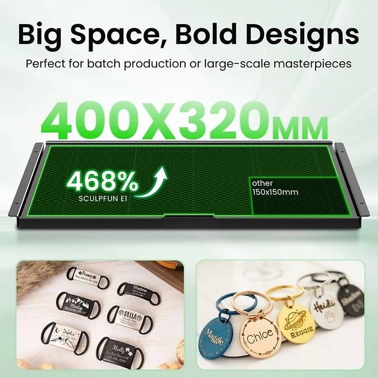 Alle Maschinen: SCULPFUN E1 Geschlossene Dual-Laser-Graviermaschine – Neu und originalverpackt aus Malans GR von BUYBEST-Schweiz 8