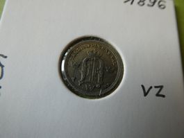 Schweden 1896, 10 Oere    Silber