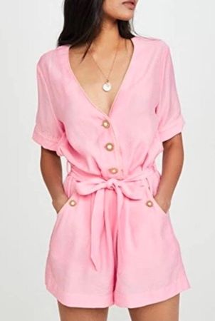 Jonathan Simkhai Pink Playsuit
