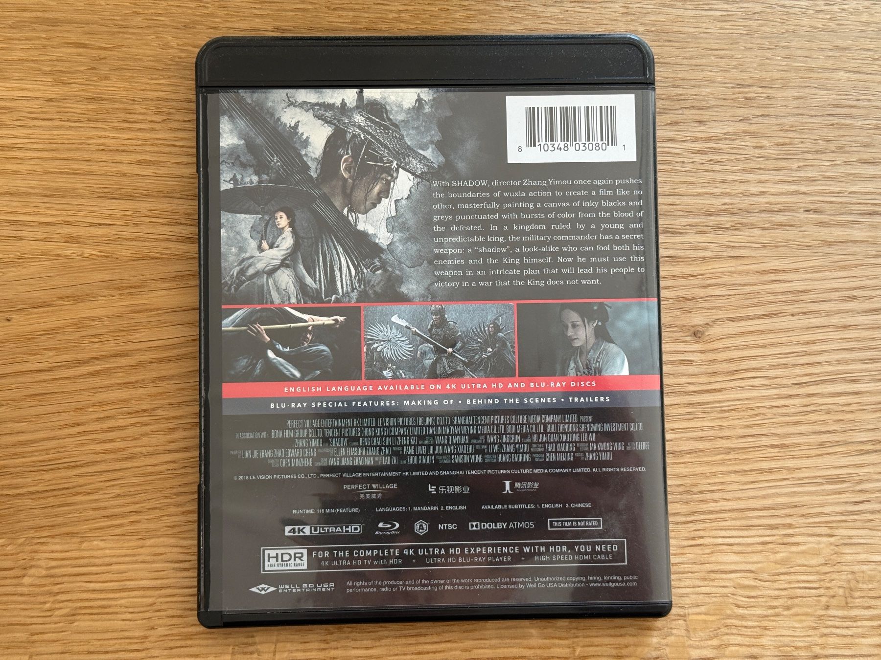 Tutti i DVDs: Shadow 4K Bluray – Usato da Wallisellen venduto da Art_Vendorlay 1