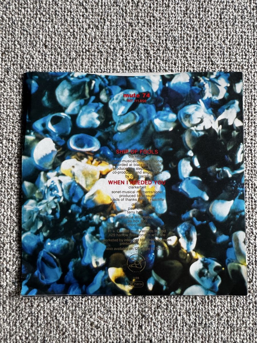 Dischi in vinile: Erasure- Ship of Fools - 7" Single - 80s – Usato da Rorbas venduto da BlackstarRecords 1