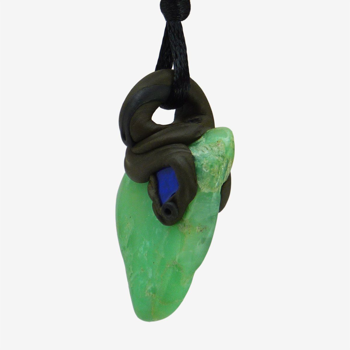 Minerali & Pietre curative: Chrysopras Steinanhänger mit Lapislazuli – Nuovo e nell'imballaggio originale da Meilen venduto da BYRD-Design 1