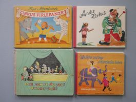 4 ALTE KINDERBÜCHER ZIRKUS 1948 - 1957
