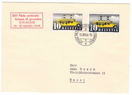 Lettre de Chiasso BPA A387 pour Basel le 15.VIII.46