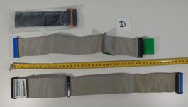 Lot mit 2 E-IDE-Flachbandkabel & 1 Floppy-Flachbandkabel / D
