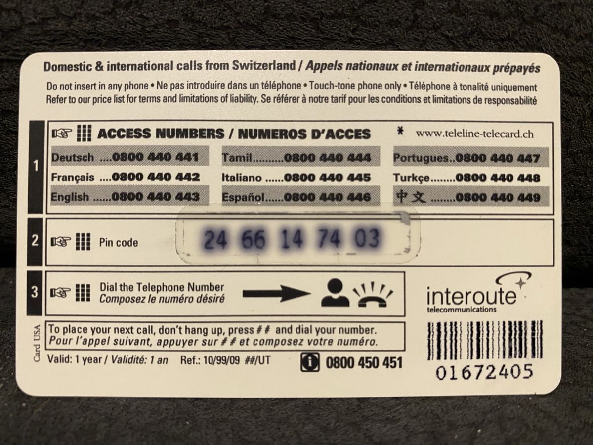 Cartes de téléphone: Teleline – D'occasion à Lausanne par babacard10 1
