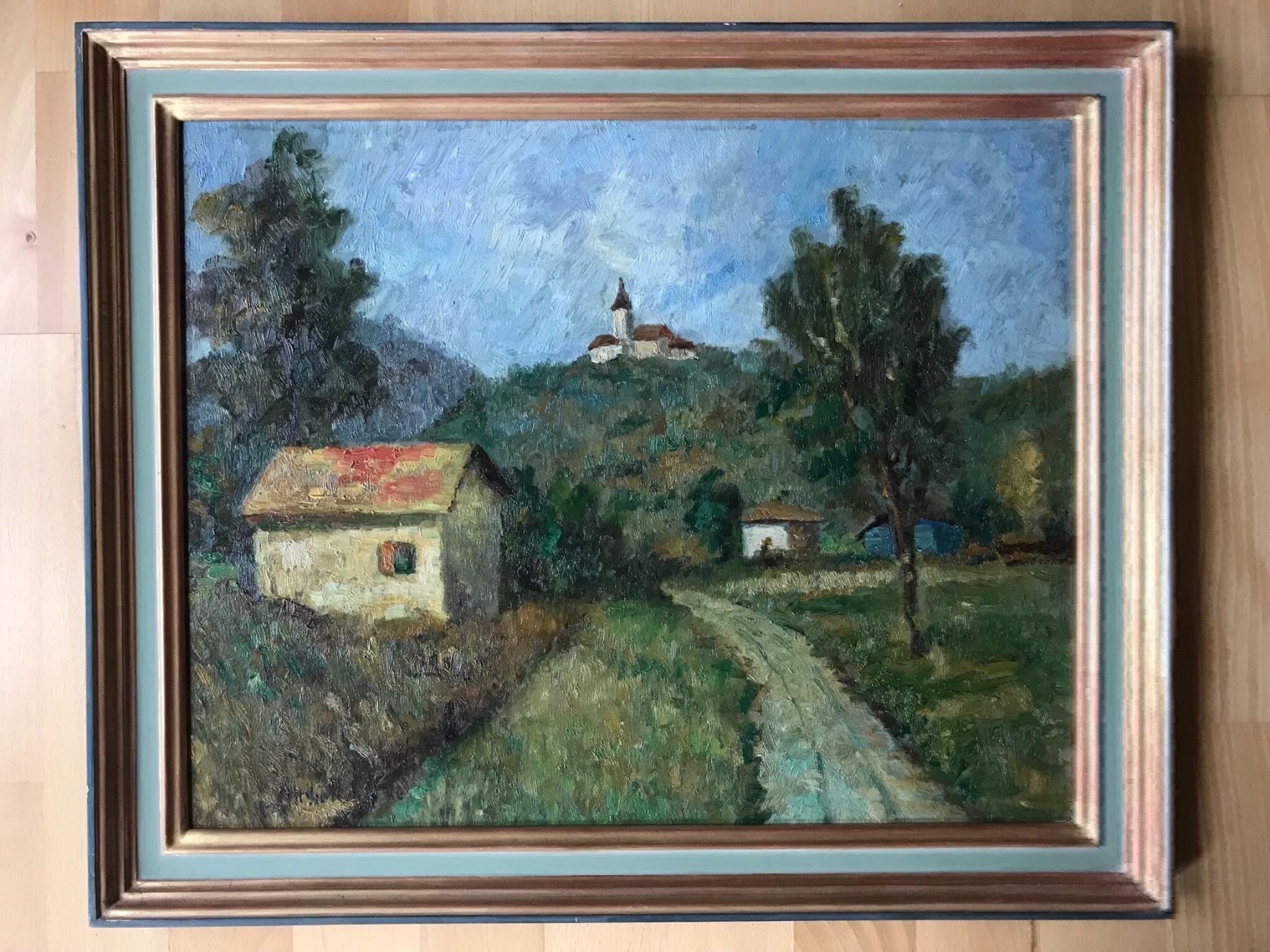 Tableaux: 2 Ölgemälde Landschaften Attilio Rossi – D'occasion à Rünenberg par Fendi02 1