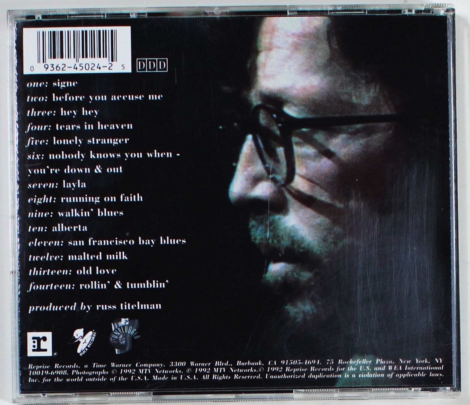 CD: CD - ERIC CLAPTON - UNPLUGGED 1. Auflage 1992 – Usato da Brüttisellen venduto da Collector-Corner 2