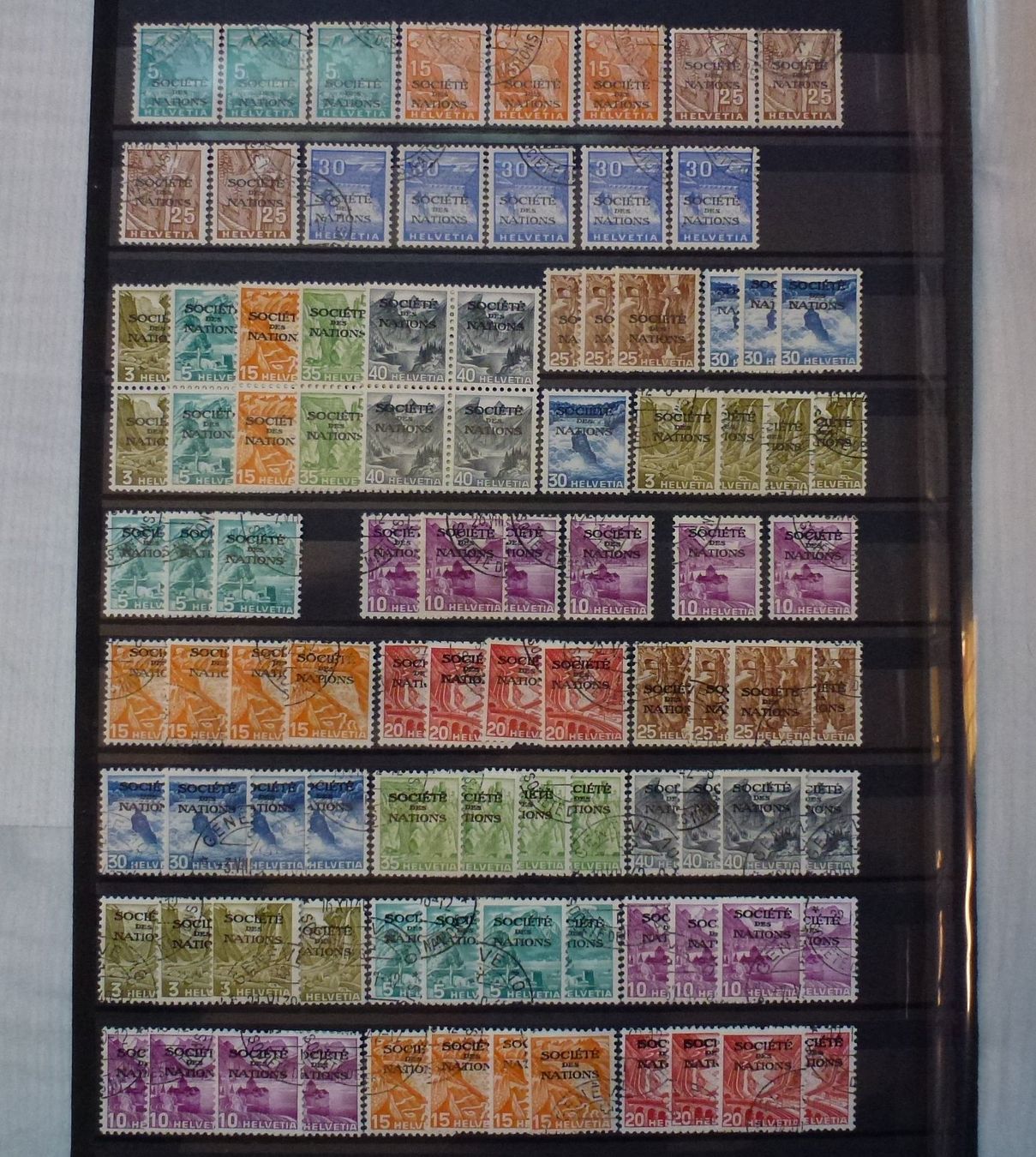 Alle Briefmarken: Posten Dienstmarken, SDN, Courrier de la Nations – Gebraucht aus Walkringen von Casablanca777 5
