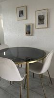 Tisch gold mit 4 Stühlen