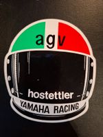 Vintage Rar Sticker Aufkleber Hostettler Yamaha Racing AGV