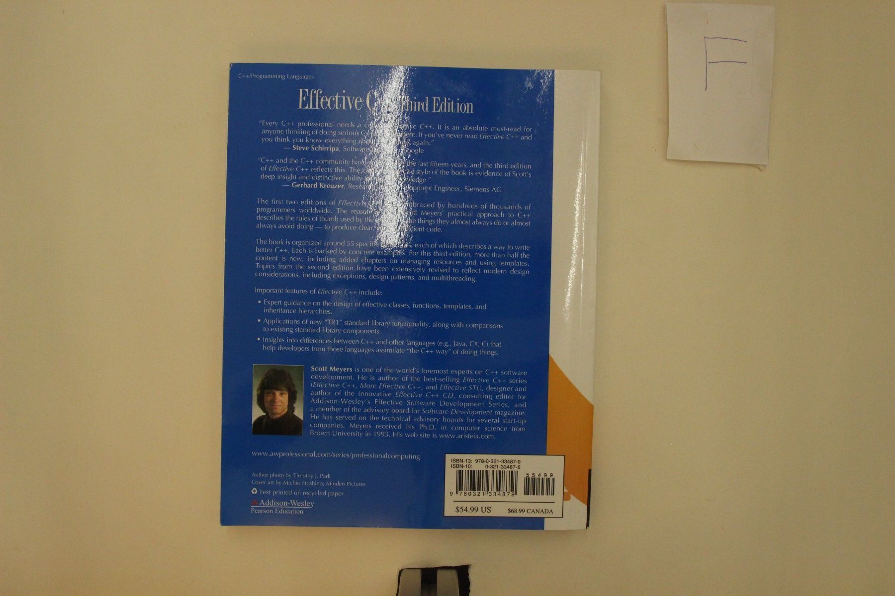 Libri: Scott Meyers – Effective C++ Third Edition (2005) – Usato da Zürich venduto da wallans 1