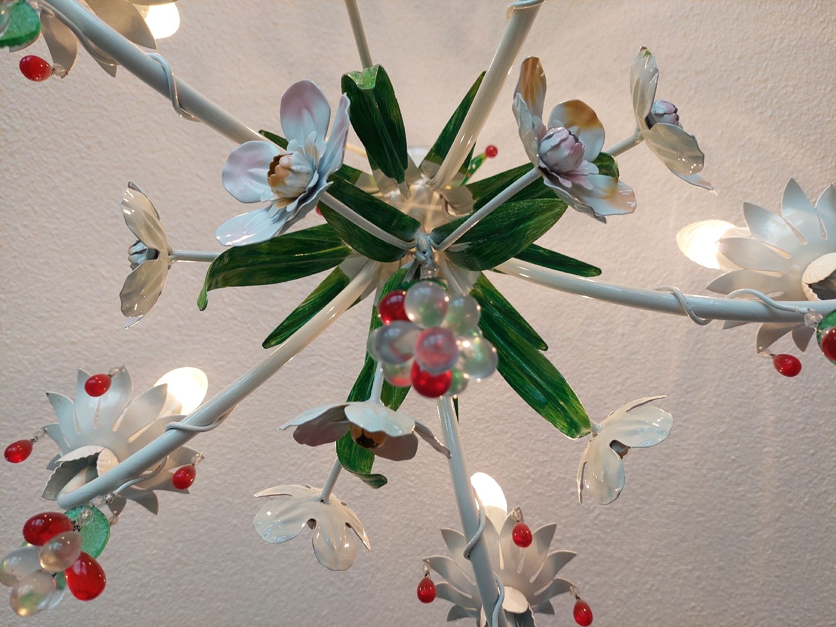 Lampadari & plafoniere: Vintage Blumige Deckenlampe, Kronleuchter – Usato da Brunnen venduto da Livianda 2