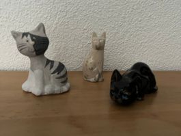 3 hübsche Katzen Figuren suchen neues Zuhause! ab. Fr. 1.-