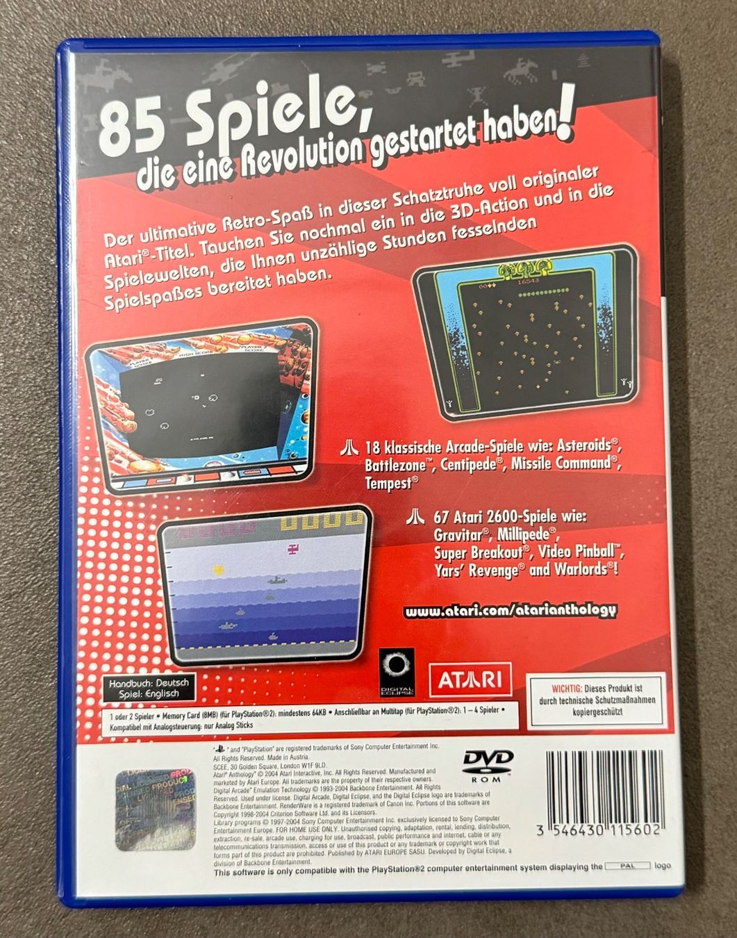 Giochi: PS2 Atari Anthology - schnelle Lieferung! – Usato da Birsfelden venduto da Dealgoenner24 3