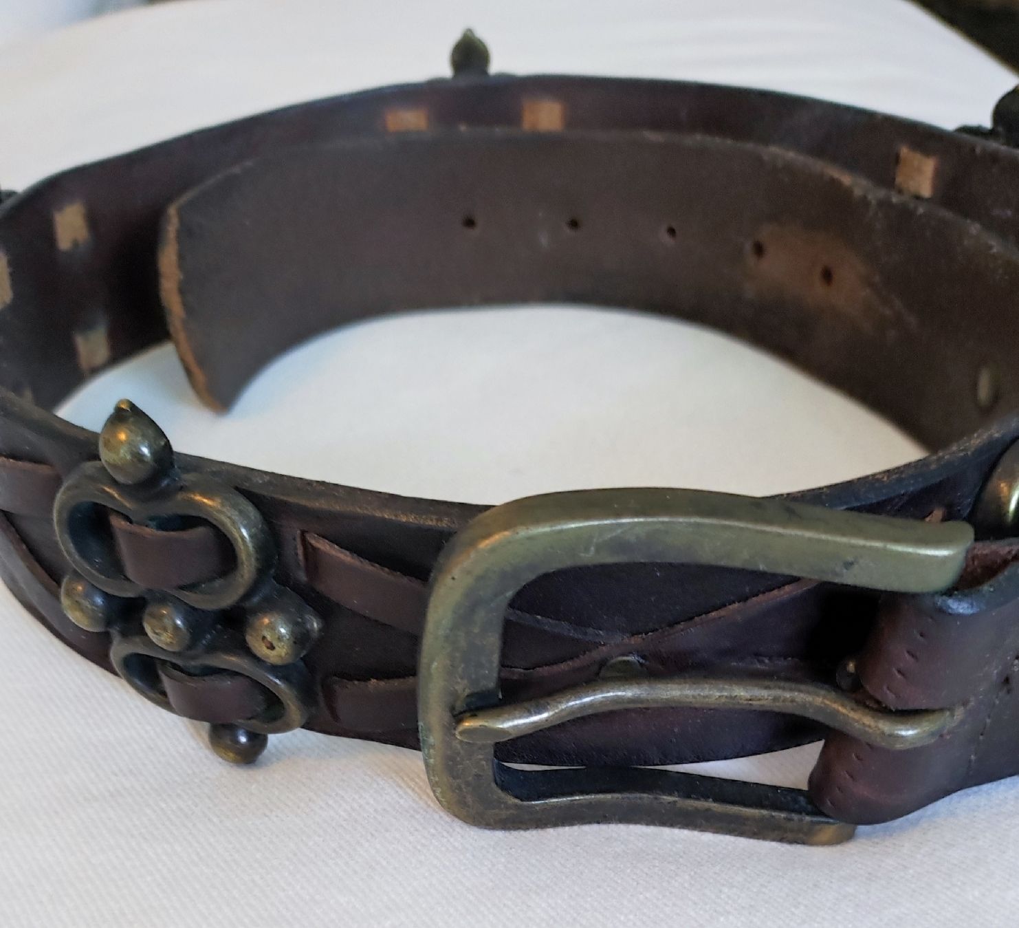 Dsquared2 Cinture: Dsquared Ledergürtel, braun, Vintage-Look – Usato da Stäfa venduto da modeflash
