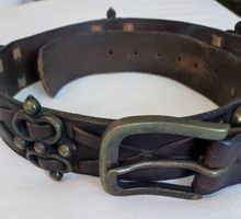 Dsquared Ledergürtel, braun, Vintage-Look