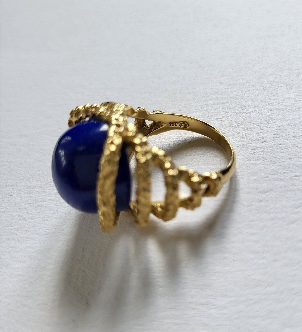 Ringe: 18 Karat 750 Massiv Gold Ring Mit Lapislazuli – Gebraucht aus Wald ZH von Aniade