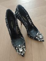 DOLCE & GABBANA Lace Rainbow Pumps with Brooch Detailing