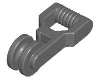 Lego 2x Utensil Seilrolle mit Griff (30229)dunkelgrau