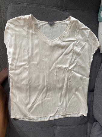 Haut en soie beige Naturaline taille L 100% soie