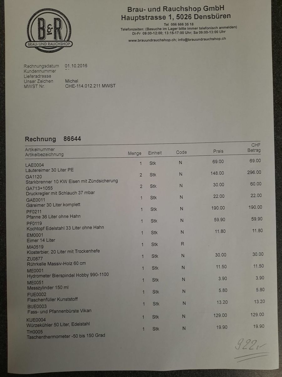 Küchengeräte: Komplettes Bierbrauset – Gebraucht aus Langenthal von Loeffel89 9