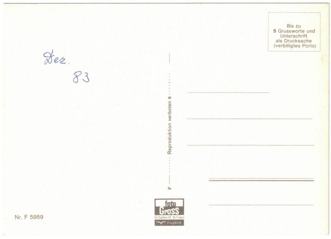 Cartoline postali: Unterwasser - Skigebiet – Usato da Binningen venduto da Mountainrider 1