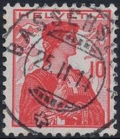 BASSERSDORF 25.II.14 - Vollstempel auf Helvetia Brustbild