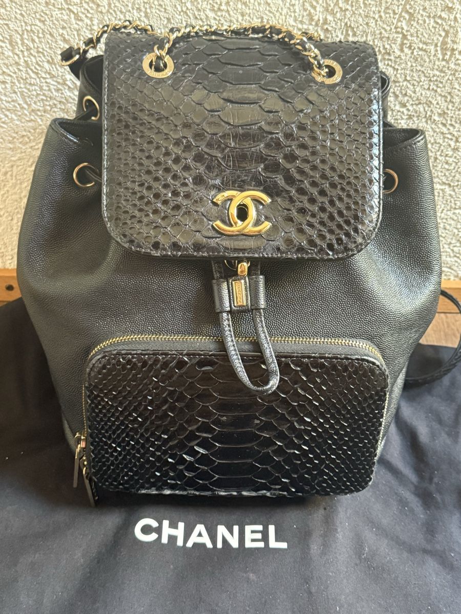 Chanel Rucksäcke: Authentic Chanel Backpack Black Leather & Python – Neu (gemäss Beschreibung) aus Regensdorf von ddt_wd8j 3