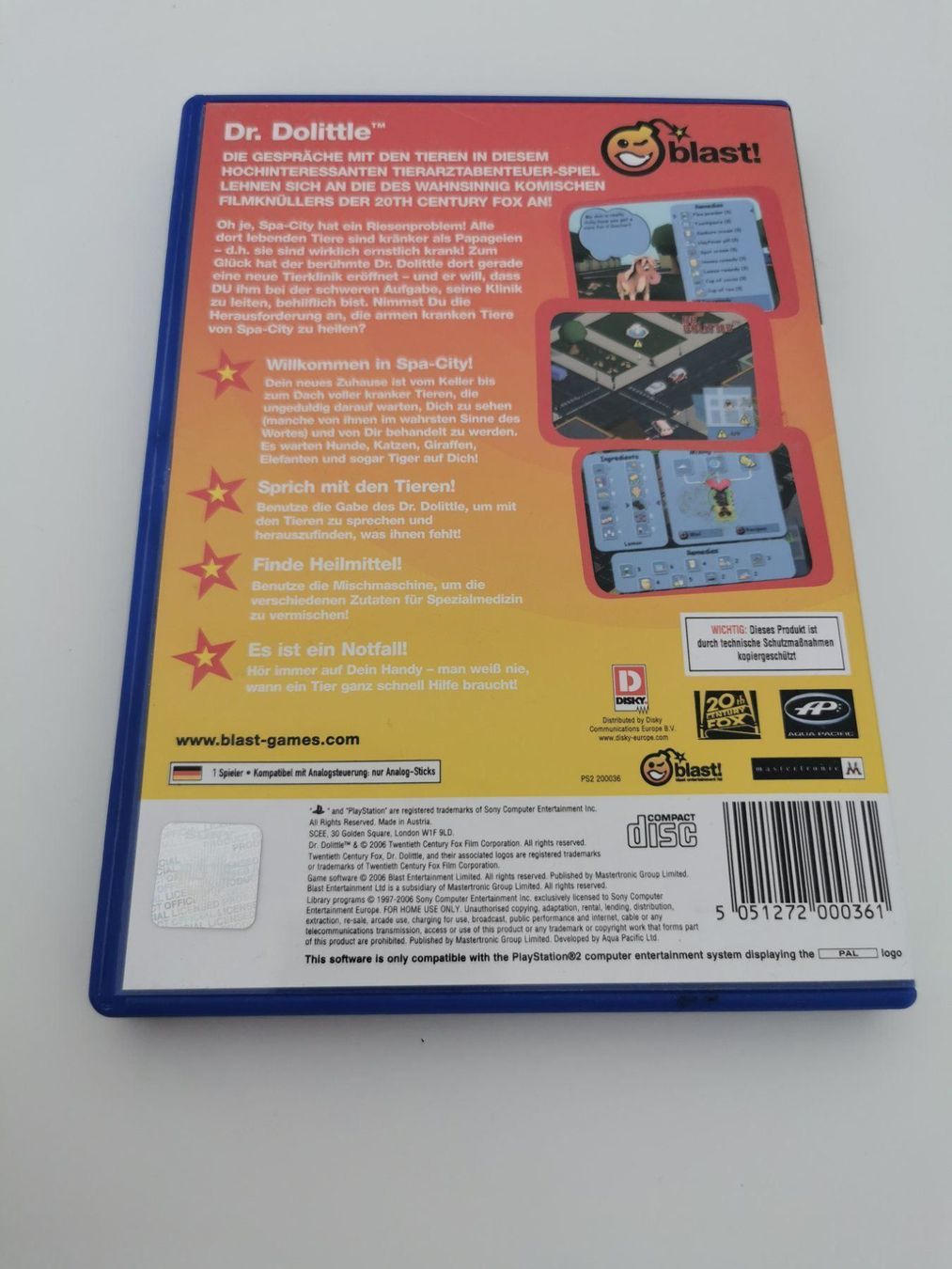 Giochi: PS 2 - Dr. Dolittle – Usato da Lenzburg venduto da eyworld 2