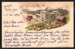Litho Rochers de Naye, Hotel mit Bergbah