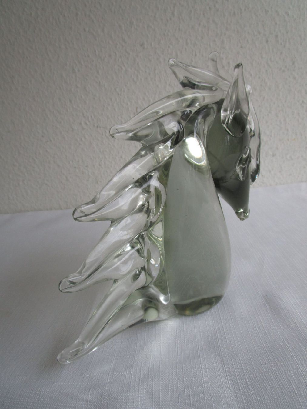 Murano Statuette: Anthrazitfarbener Pferdekopf aus Glas - Murano? – Usato da Binningen venduto da Oldfashion 3