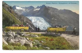 Grimsel-Passhöhe BE/VS Postauto  Rhonegletscher Gletsch 1922