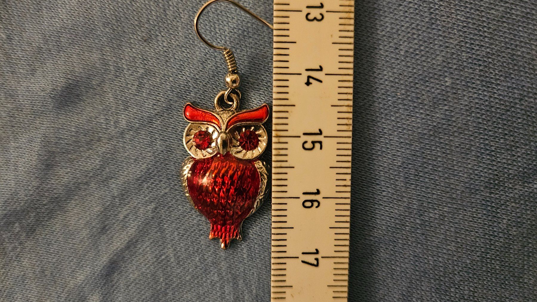 Orecchini pendenti & Orecchini a lobo: Strass Ohranhaenger Eulen scarlet – Usato da Feldbrunnen venduto da Kolosseum111 2