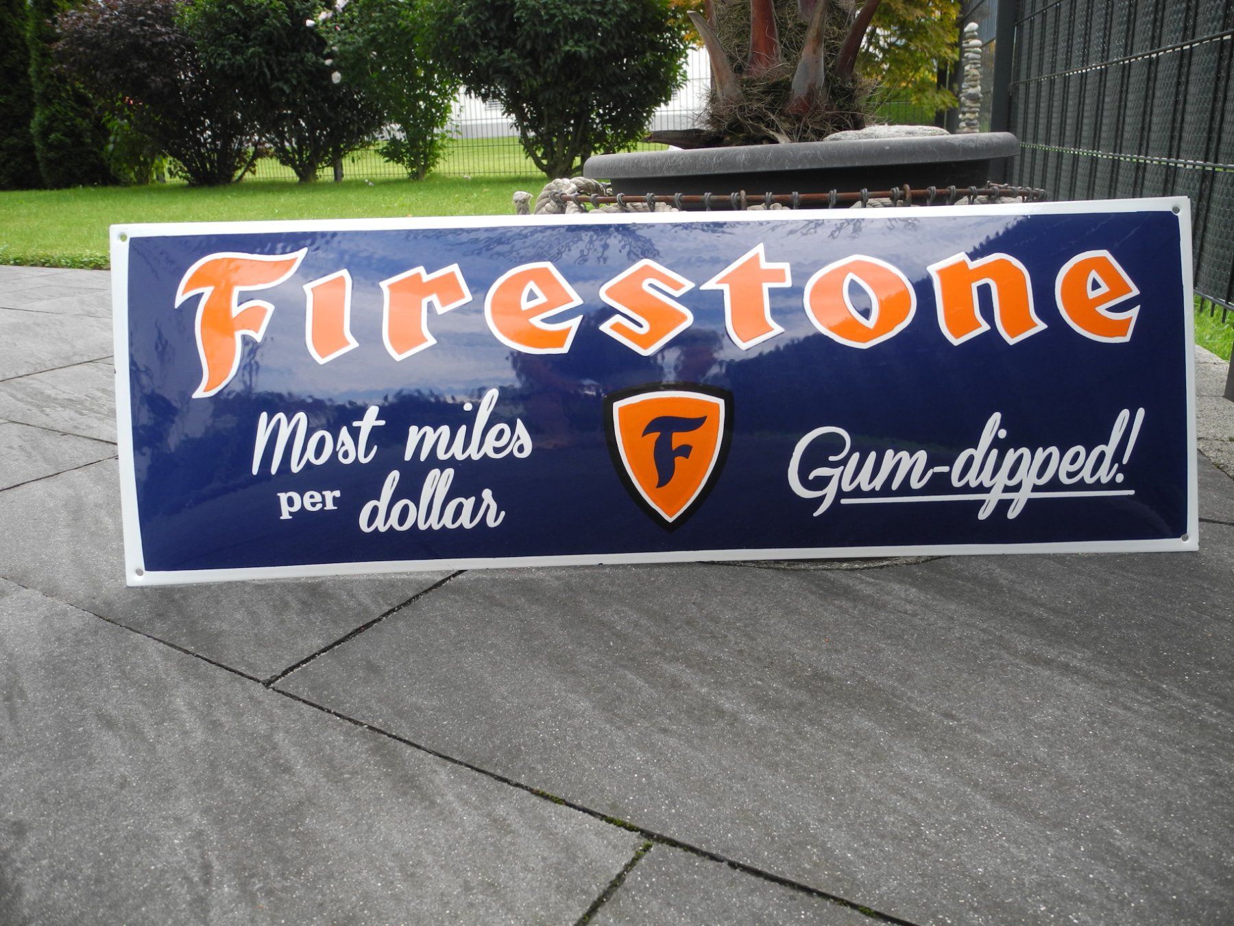 Firestone Insegne: TOP FIRESTONE EMAILSCHILD – Nuovo (secondo la descrizione) da Reinach AG venduto da Huckleberrysix 1
