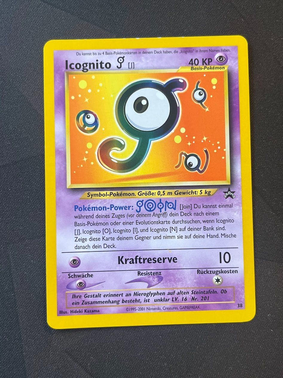 Pokémon Cartes à collectionner: Pokemon -  Blackstar Promo Icognito J  – D'occasion à schaan par Schokoloco
