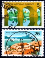 AUSTRALIEN 1976 TOURISMUS 2 MARKEN GESTEMPELT - DD83