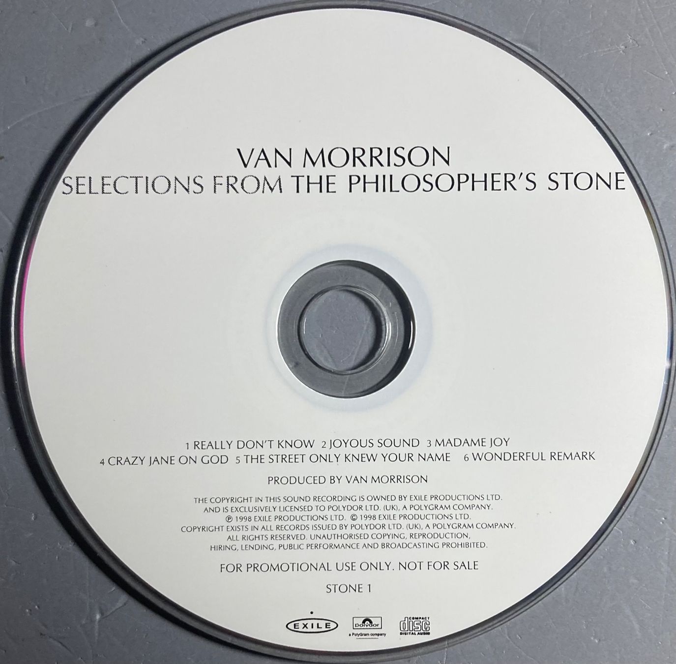 CDs: VAN MORRISON - SELECTIONS FROM THE PHILOSOPHER'S STONE – D'occasion à Poliez-Pittet par Newtown-Records 2
